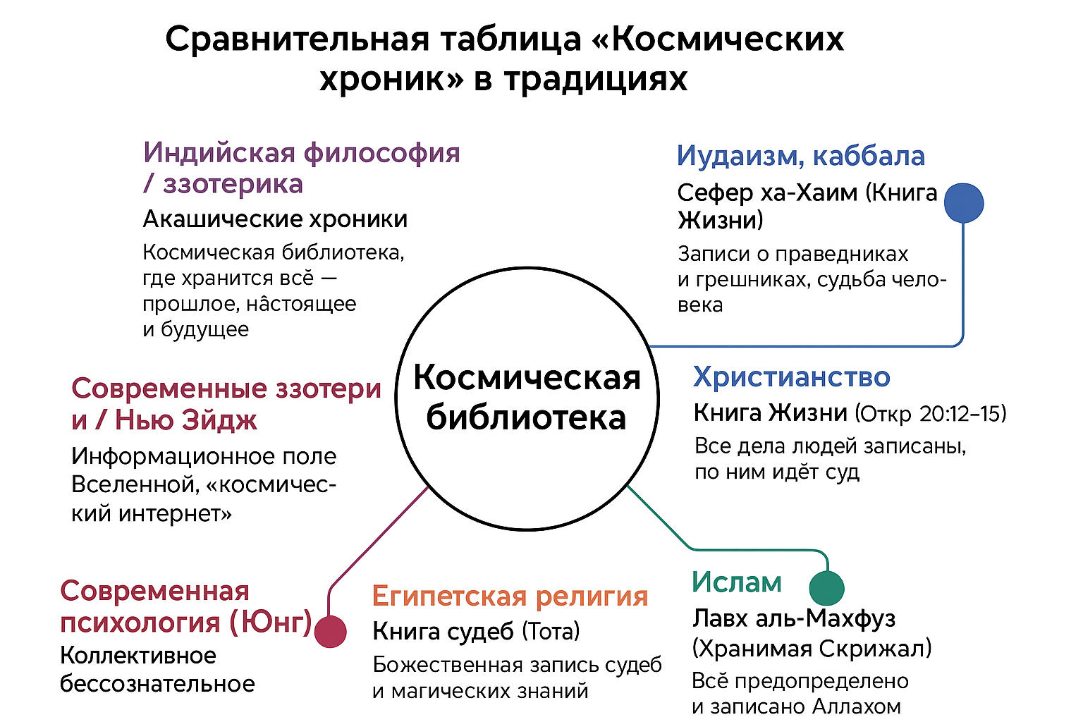 Хроники Акаши в разных традициях (сравнительная таблица)